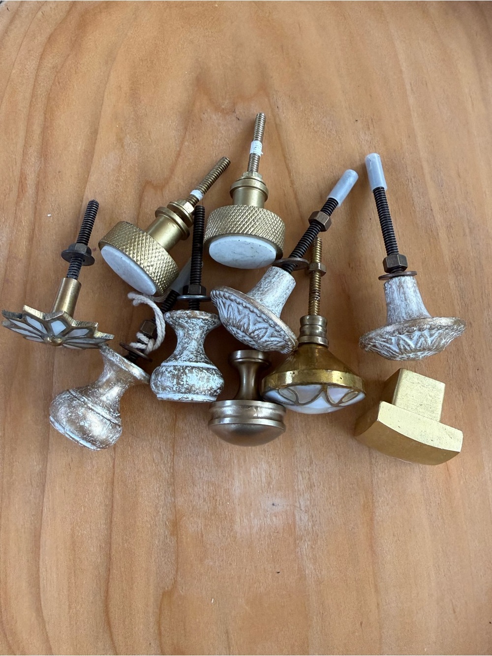 Mixed Lot of 10 Drawer Pulls and Knobs for Home Decor or Crafting